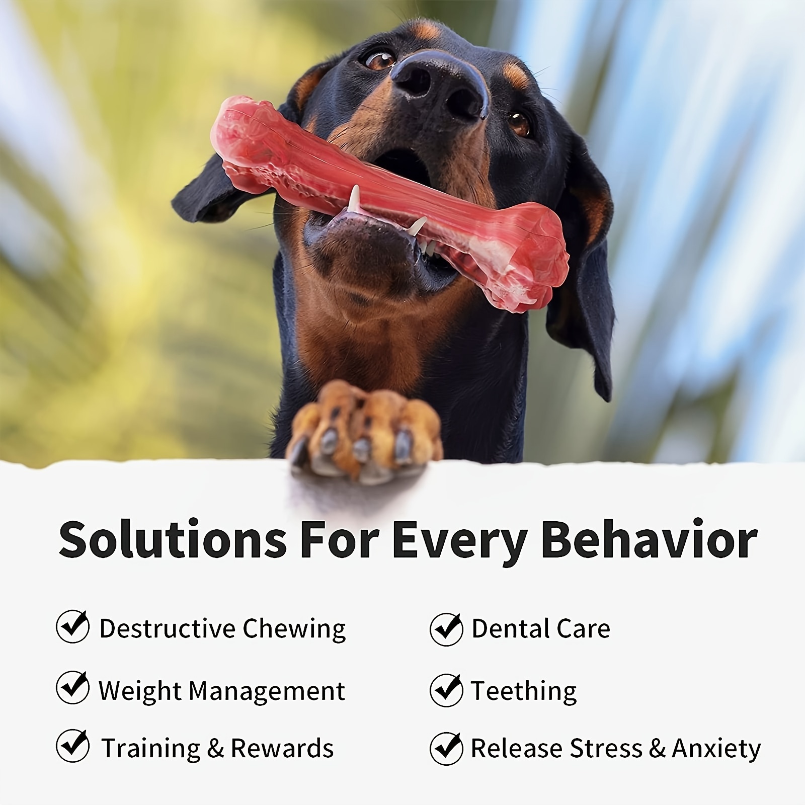 Silicone Dog Bite Toy, Natural - Indestructible Dog Chew Toy ulasan dan harga