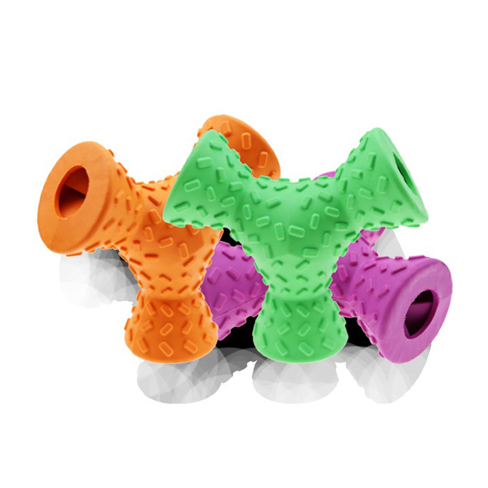 1Pcs Dog Chew Feeding Rubber T - Rubber Treat Dispensing Dog Toy ulasan dan harga