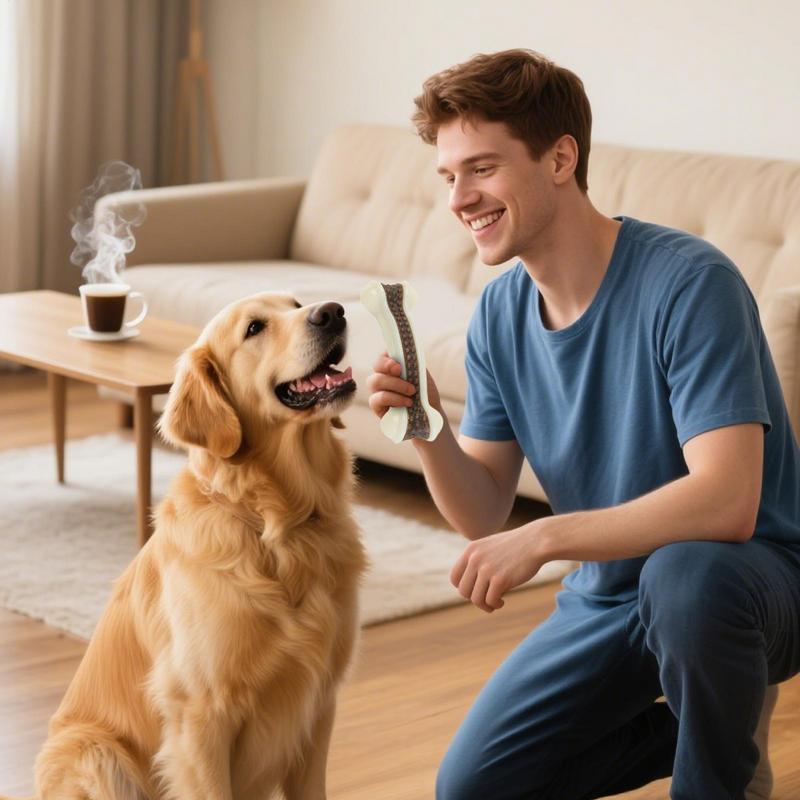 Dog Bone Toy Interactive Clean - Teeth Cleaning Dog Chew Bone ulasan dan harga