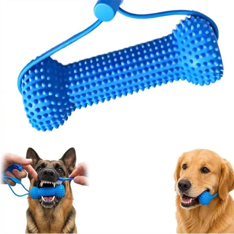 Reusable Dog Chew Toy Rubber B - Teeth Cleaning Dog Chew Bone ulasan dan harga