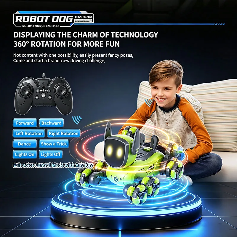JJRC Q200 2026 RC Robot Stunt  - Interactive Squeaky Plush Dog Toy ulasan dan harga