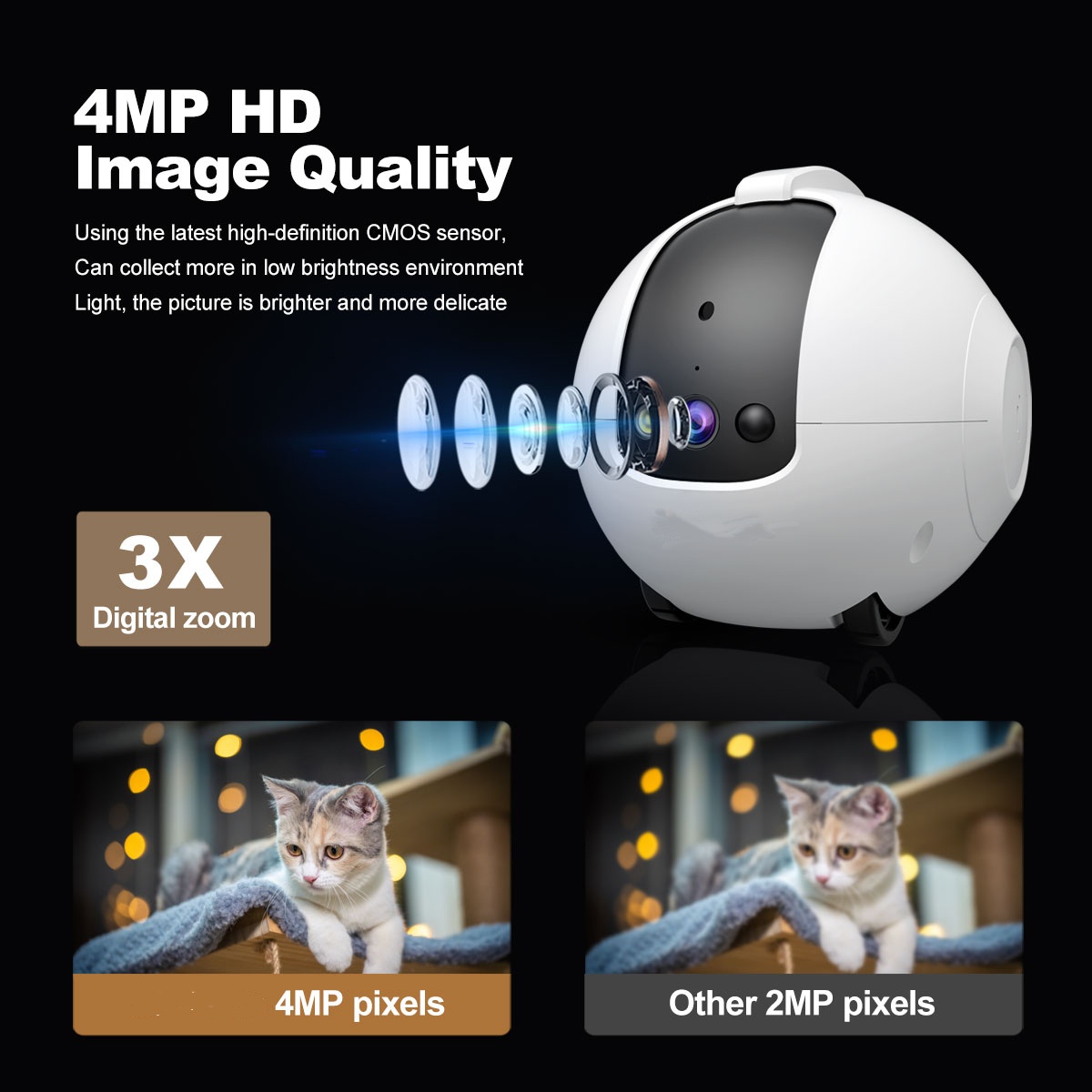Pet Camera Robot 4MP Pet Compa - Dog Toys ulasan dan harga