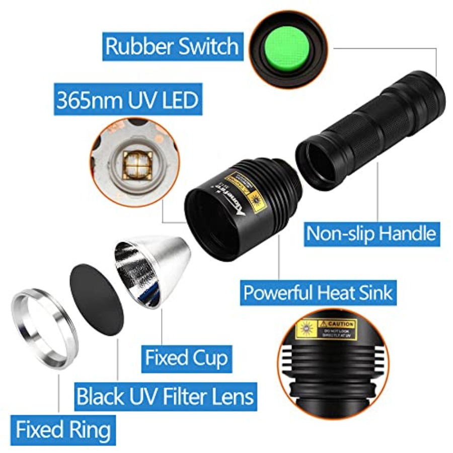 SV13 15W 365nm UV Flashlight R - Pet Beds ulasan dan harga