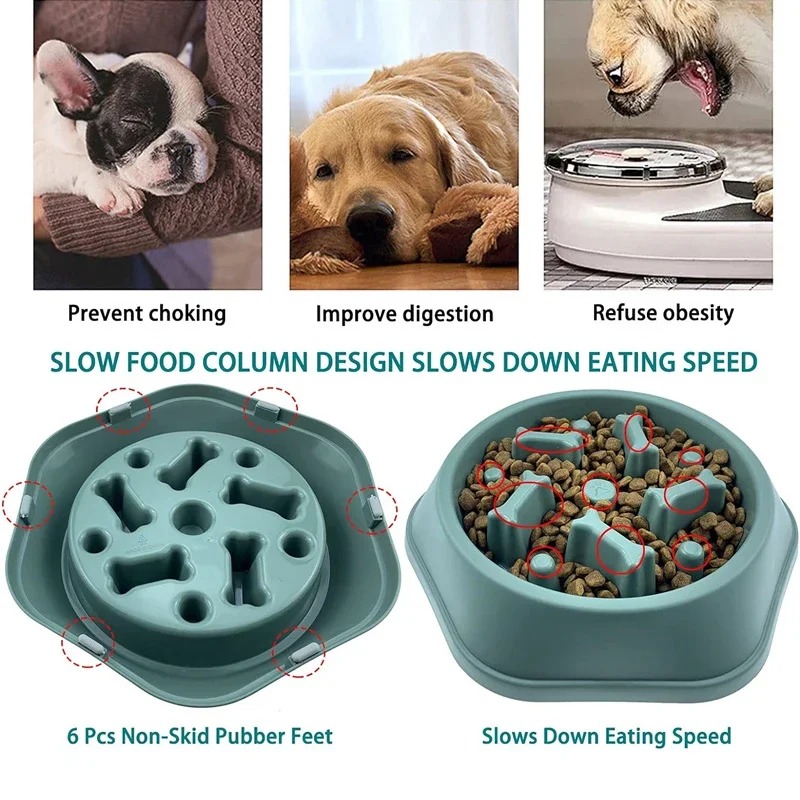 1Pc Slow Feeder Dog Bowl Anti- - Dog Puzzle Feeder Toy ulasan dan harga